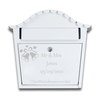 Image of Steel Letterbox - London White - What3Words - Personalised