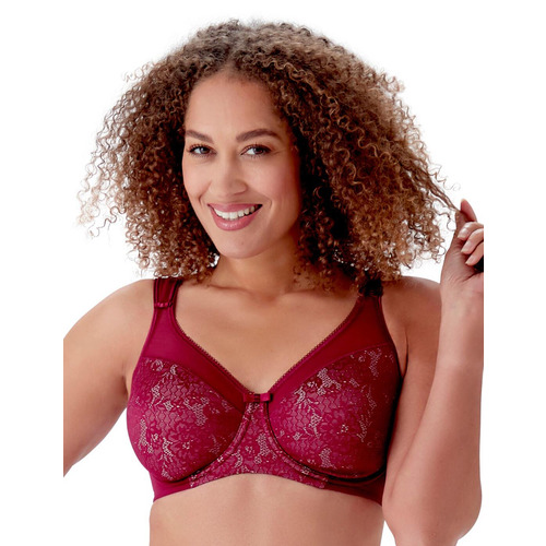 Berlei Beauty Underwired Minimiser Bra - Burgundy