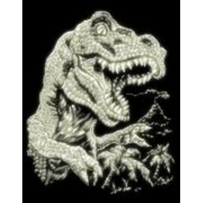 Tyrannosaurus Rex Glow In The Dark Foil Regular Size Art Scraperfoil