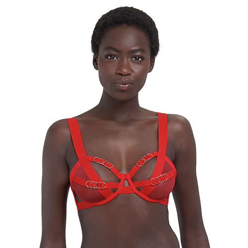 Bluebella Orion Half Cup Bra - Red