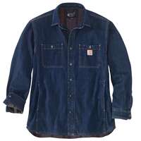 Image of Carhartt Fleece Lined Denim Shirt Jacket