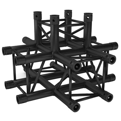 Contestage Quatro290 Truss 4 Way Cross + 1 Down - Black