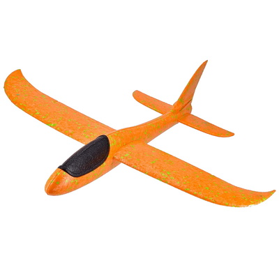 Large Foam Glider Aeroplane Kids Throwable Toy Stunt Plane - Orange