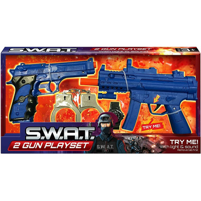 Police S.W.A.T Toy Machine Gun Set With Lights and Sounds