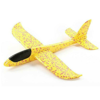 Large Foam Glider Aeroplane Kids Throwable Toy Stunt Plane - Yellow