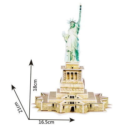 3D Famous Buildings Landmarks Replicas Models Jigsaw Puzzles Sets - Statue Of Liberty