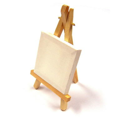 Mini Canvas With Wooden Tripod Easel For Displays & Signed