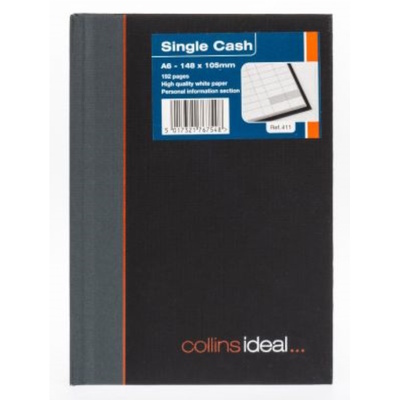 Collins Ideal A6 192 Page Single Cash Accounts Book