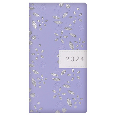 2024 Week To View Glitter Sparkle Diary Year Planner - PURPLE