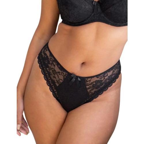 Pour Moi Rebel High Leg Brief - Black