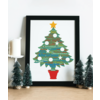 Personalised Christmas Tree Word Cloud Art Picture Frame