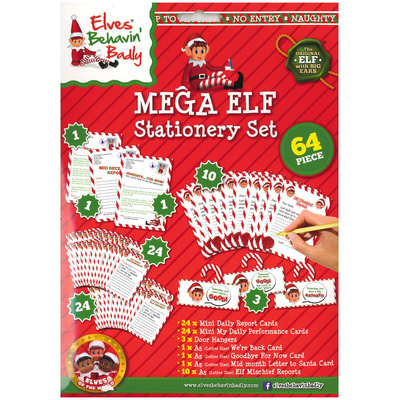 Mega Naughty Elves Behavin’ Badly Elf Stationery Set