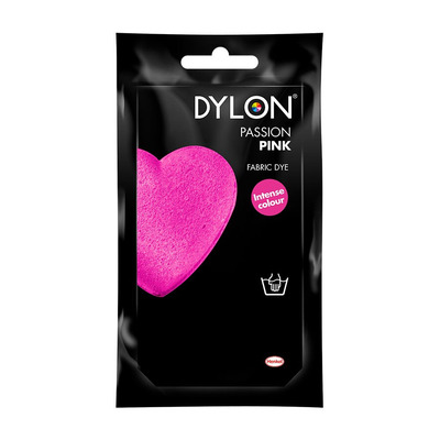 50g Dylon Hand Wash Fabric Dye Sachets - 17 Assorted Colours - PASSION PINK (50g)