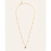 Laurel necklace with pink tourmaline and pearl at Carousel Jewels