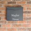 Image of Steel Personalised Letterbox in Anthracite Grey - The Alava