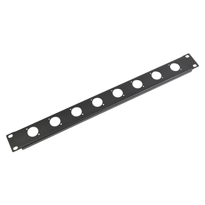 1U XLR Socket Panel D Type -  8 XLR Sockets