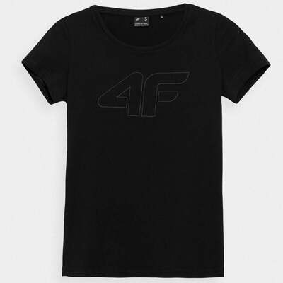 4F Womens Short Sleeves T-Shirt - Black