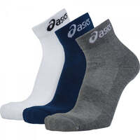 Image of Asics Unisex 3Pack Legends Socks - White/Navy Blue/Grey