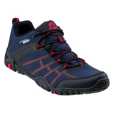 Elbrus Mens Rimley Waterproof Shoes - Black/Navy/Red