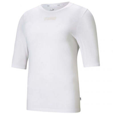 Puma Womens Modern Basics Cloud T-Shirt - White

