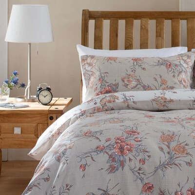 Cotton Rich Floral Tulip Extra Large Single Duvet Cover Set – The Big Little Duvet Co.