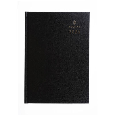 2025 Day A Page A4 Black Hardback Diary - EARLY EDITION