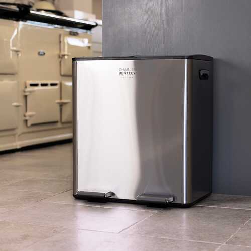 40L Double Compartment Kitchen Bin - 2x 20L