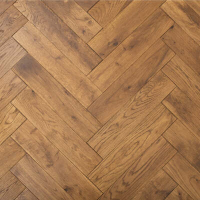 Lusso Verona Smoked Golden Smooth Oiled Rustic Herringbone Solid Oak Flooring – Lusso