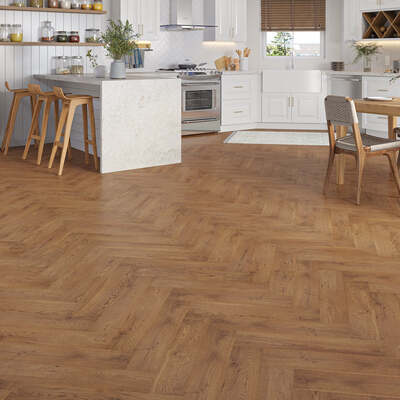 Lusso Capri Trailside Oak Herringbone Engineered Wood Flooring – Lusso