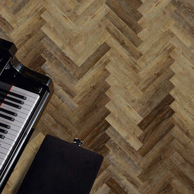 Lusso Portofino Herringbone Norwegian Oak SPC Click Vinyl Flooring – Lusso