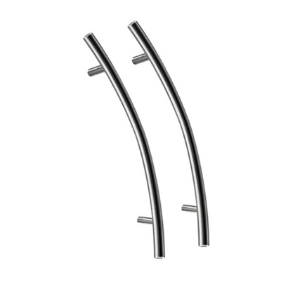 Consort 25mm Diameter Back To Back Pairs Arched Pull Handles, 600mm Long, Polished Or Satin Finish - CHEP15BB (PAIRS) SATIN FINISH (MATT)