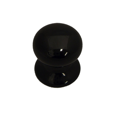 Chatsworth Porcelain Cupboard Knobs (30mm), Black - BUL29-BLK BLACK PORCELAIN - 30mm