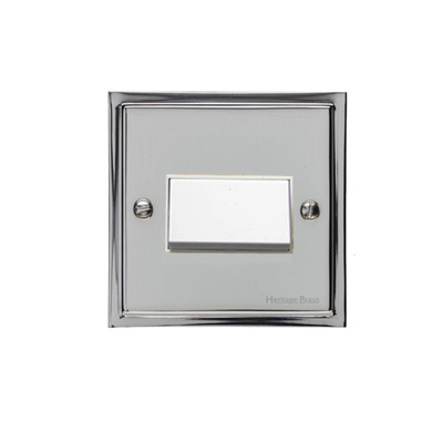 M Marcus Electrical Elite Stepped Plate Fan Isolating Switches, Polished Chrome, Black Or White Trim - S02.990.PC POLISHED CHROME - BLACK INSET TRIM