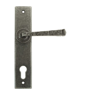 From The Anvil Avon Lever Espagnolette Un-Sprung Door Handles (92mm C/C), Pewter - 33704 (sold in pairs) ESPAGNOLETTE LOCK - PEWTER