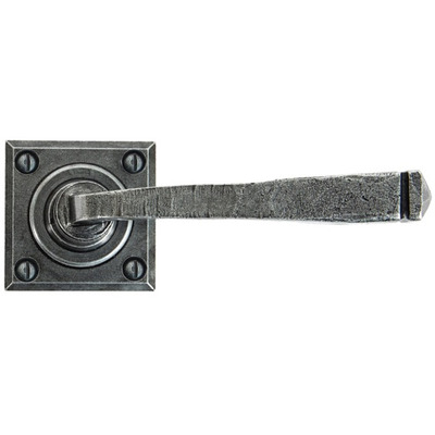 From The Anvil Avon Lever On Rose Sprung Door Handles, Pewter - 33874/S (sold in pairs) PEWTER (SPRUNG)