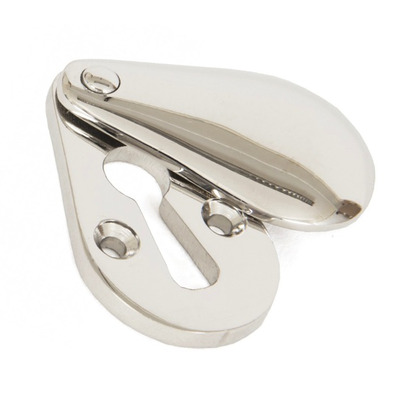 From The Anvil Plain Standard Profile Escutcheon & Cover, Polished Nickel - 83808 PLAIN COVERED ESCUTCHEON, POLISHED NICKEL
