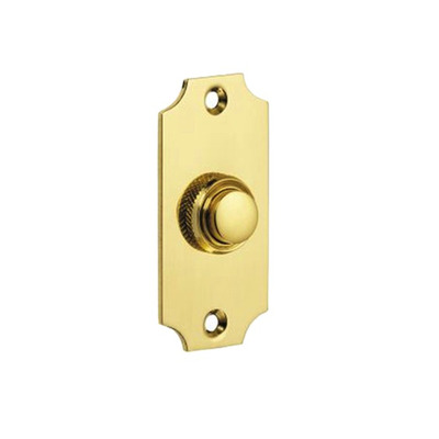 Croft Architectural Concaved Edge Bell Push, Various Finishes Available* - 1917 POLISHED BRASS