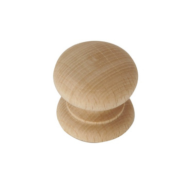 Hafele End Grain Wood Turned Cupboard Knob (34mm OR 44mm Diameter), Unfinished Beech - 195.77.301 UNFINISHED BEECH - 34mm