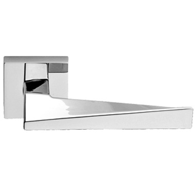 Excel Frascio Sweep Lever on Square Rose, Polished Chrome - 720/50Q/PCP (sold in pairs) POLISHED CHROME