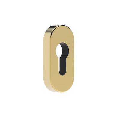 Mila Supa Standard Escutcheon (32mm x 70mm) Grade 316, Polished Gold Finished Stainless Steel - 579004 (sold as set) POLISHED GOLD