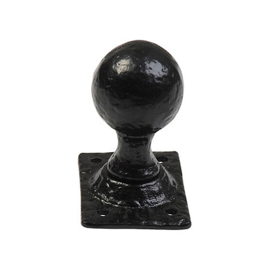 Kirkpatrick Un-Sprung Malleable Iron Ball Mortice Door Knob, Antique Black, Argent OR Pewter - AB1069 (sold in pairs) ANTIQUE BLACK