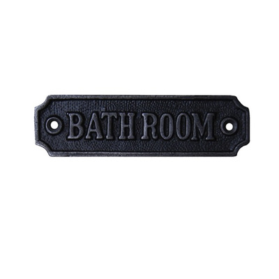 Cottingham Bathroom Plaque (120mm), Antique Cast Iron - 01.342.AI.BATH ANTIQUE CAST IRON - 120mm