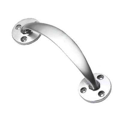 Prima Cranked Bow Pull Handle (152mm Or 190mm), Satin Chrome - SCP112 SATIN CHROME - 190mm