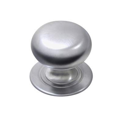 Prima Victorian Solid Cupboard Knob (25mm, 32mm Or 38mm), Satin Chrome - SCP140 D) SATIN CHROME - 38mm