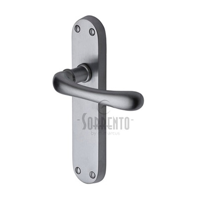 M Marcus Sorrento Donna Door Handles, Satin Chrome - SC-6330-SC (sold in pairs) LOCK (WITH KEYHOLE)