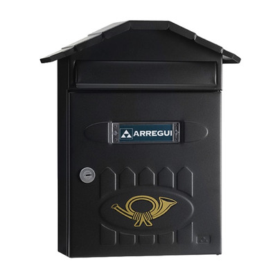 Arregui Villa Mailbox (120mm x 240mm x 100mm), Black Textured - L27357 BLACK TEXTURED