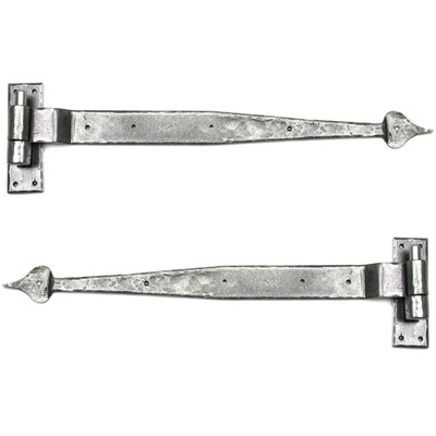 From The Anvil Cranked Hook & Band Hinge (24" OR 35"), Pewter - 91474 (sold in pairs) 24" HOOK & BAND HINGE (CRANKED PAIR), PEWTER