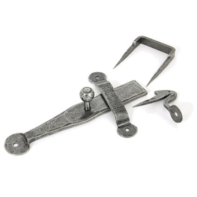 From The Anvil Single Side Access Latch Set (165mm x 25mm), Pewter - 33779 PEWTER