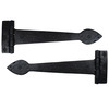 From The Anvil Cast T Hinge (Various Sizes), Smooth Black - 83624 (sold in pairs) 16" CAST T HINGE (PAIR), SMOOTH BLACK