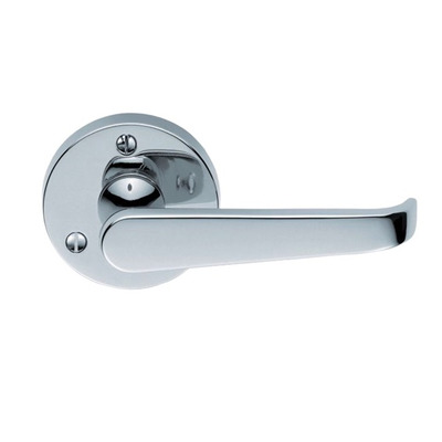 Carlisle Brass Victorian Door Handles On Round Rose, Polished Chrome - M32CP (sold in pairs) POLISHED CHROME
